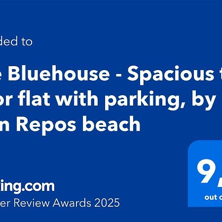 The Bluehouse - Spacious Top Floor Flat With Parking, By Mon Repos Beach Corfu  Exteriér fotografie